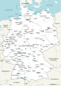 Vektor-Landkarte Deutschland mit Bundesländern (JPG, PDF, AI) - Gesamter Ausschnitt