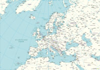 Vektor-Landkarte Europa Physisch (JPG, PDF, AI) - Ohne Relief