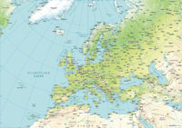 Vektor-Landkarte Europa Physisch (JPG, PDF, AI) - Gesamter Ausschnitt