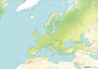 Vektor-Landkarte Europa Physisch (JPG, PDF, AI) - Farbiges Relief