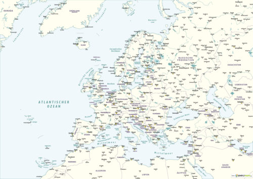 Vektor-Landkarte Europa Politisch (JPG, PDF, AI) - Blanko