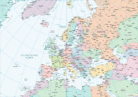 Vektor-Landkarte Europa Politisch (JPG, PDF, AI) - Gesamter Ausschnitt