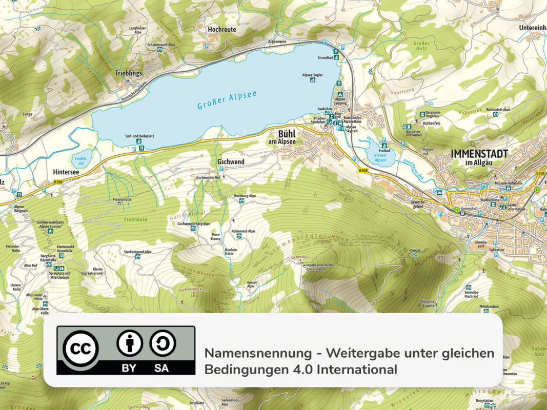Lizenzfreie Freizeitkarten Radkarten Wanderkarten vom Profi. Kartografie nach Maß mit eigenen Inhalten.