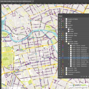 Vektor-Stadtplan Berlin Stadtteil Mitte (JPG, PDF, AI) - Illustrator Ebenen