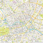 Vektor-Stadtplan Berlin Stadtteil Mitte (JPG, PDF, AI) - Gesamter Ausschnitt