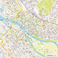 Vektor-Stadtplan Bremen Zentrum (JPG, PDF, AI) - Detailansicht