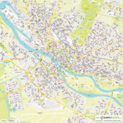 Vektor-Stadtplan Bremen Zentrum (JPG, PDF, AI) - Gesamter Ausschnitt