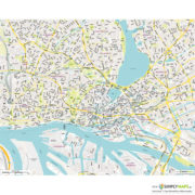 Vektor-Stadtplan Hamburg Zentrum (JPG, PDF, AI) - Gesamter Ausschnitt