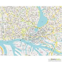 Vektor-Stadtplan Hamburg Zentrum (JPG, PDF, AI) - Gesamter Ausschnitt