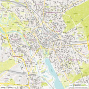 Vektor-Stadtplan Hannover (JPG, PDF, AI) - Gesamter Ausschnitt