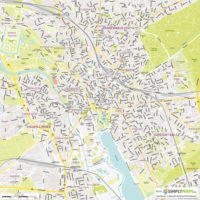 Vektor-Stadtplan Hannover (JPG, PDF, AI) - Gesamter Ausschnitt