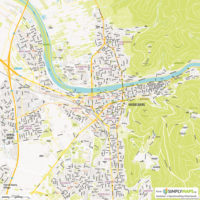 Vektor-Stadtplan Heidelberg (JPG, PDF, AI) - Gesamter Ausschnitt