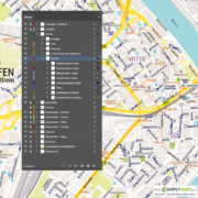 Vektor-Stadtplan Ludwigshafen (JPG, PDF, AI) - Illustrator-Ebenen