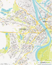 Vektor-Stadtplan Ludwigshafen (JPG, PDF, AI) - Gesamter Ausschnitt