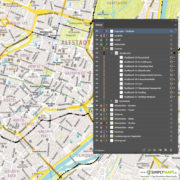 Vektor-Stadtplan München (JPG, PDF, AI) - Illustrator-Ebenen