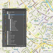 Vektor-Stadtplan Wien (JPG, PDF, AI) - Illustrator-Ebenen