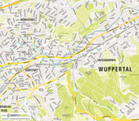 Vektor-Stadtplan Wuppertal (JPG, PDF, AI) - Detailansicht
