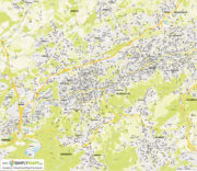 Vektor-Stadtplan Wuppertal (JPG, PDF, AI) - Gesamter Ausschnitt