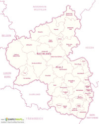 Administrative Karte Rheinland-Pfalz - Vektor Download (JPG,PDF,AI) - Landkreise