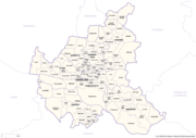 Stadtplan Hamburg Administrativ (DIN A3) - Karte mit Bezirken und Stadtteilen als Flächen. Kostenloses JPG. PDF zum ausdrucken. Editierbare Vektorgrafik mit Ebenen (Illustrator- und SVG-Datei).