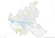 Stadtplan Hamburg DIN A3 - Karte mit Siedlungsfläche, Wäldern, Gewässern. Kostenloses JPG. PDF zum ausdrucken. Editierbare Vektorgrafik mit Ebenen (Illustrator- und SVG-Datei).