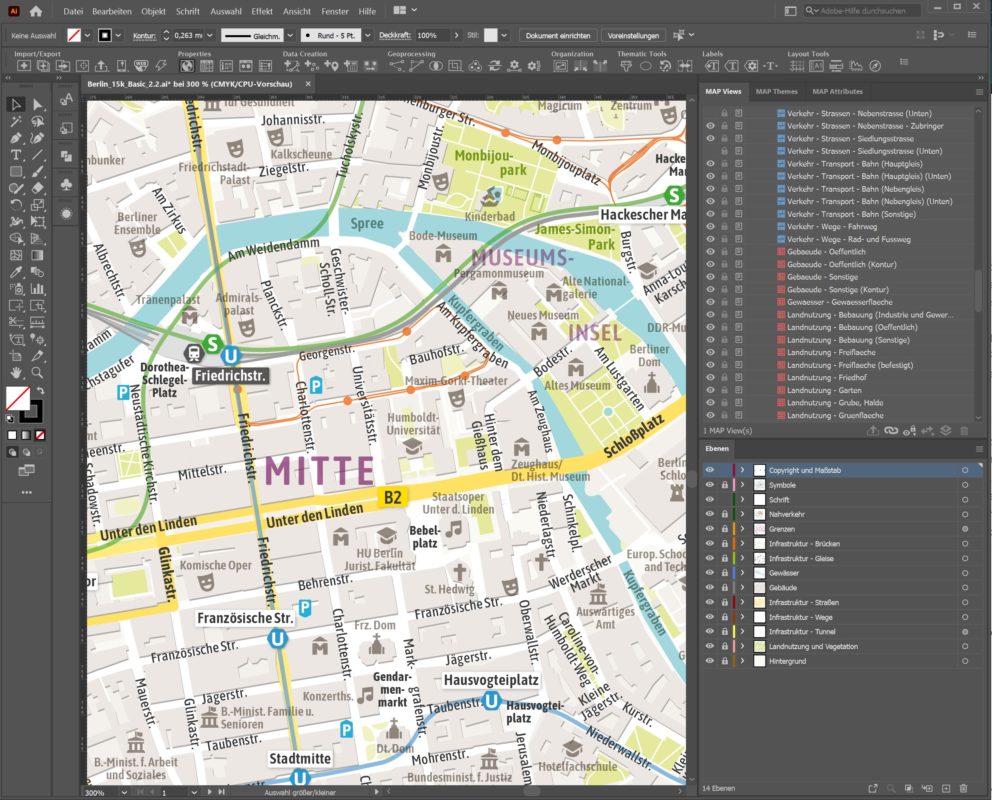 Stadtplan erstellen mit Illustrator und MAPublisher