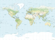 Vektor-Weltkarte Physisch (JPG, PDF, AI) - Gesamte Karte
